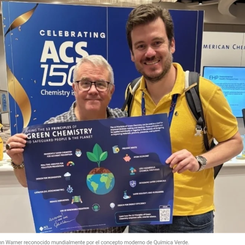 Docente santafesino asiste a congreso mundial de Química Verde en Estados Unidos