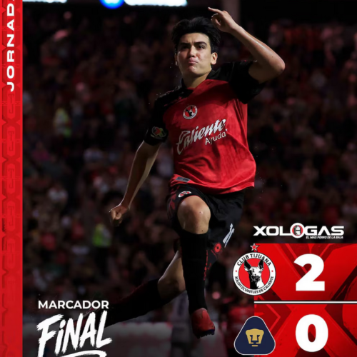 Gilberto Mora anota dos goles y asegura la victoria de Xolos frente a Pumas