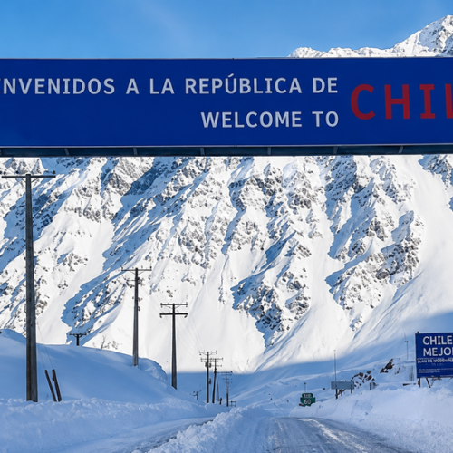 Clima extremo obliga a suspender el tránsito en el Paso Los Libertadores entre Chile y Argentina