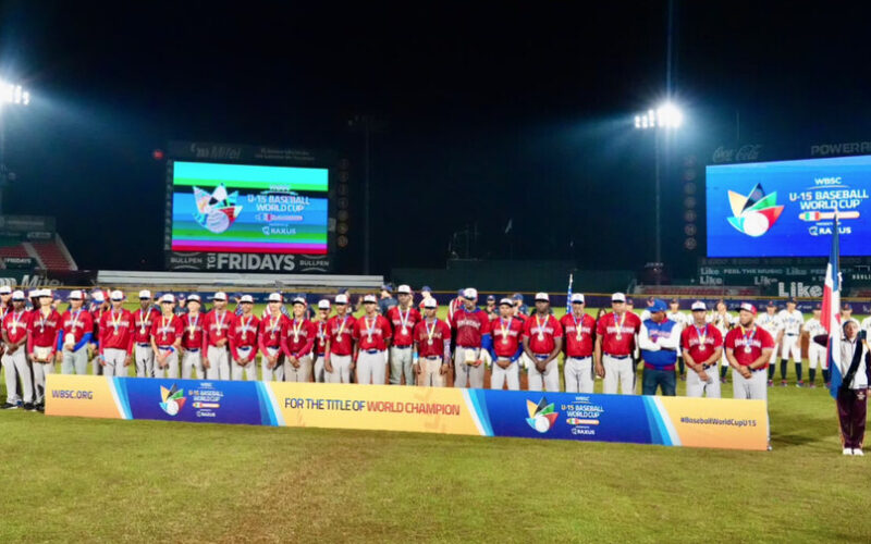 República Dominicana alcanza subcampeonato histórico en el Mundial de Béisbol Sub-15